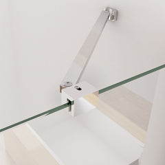 Duschkabine Eckeinstieg Dusche 180° Schwingtür Duschwand Seitenwand NANO Glas 195cm ZAP+SA