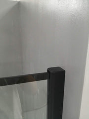 Duschabtrennung walk in Duschwand Duschtrennwand Schwarz 6/8mm Glas 80-120x200cm CI