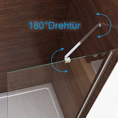 MIQU Walk in Dusche Duschwand Duschtrennwand Duschabtrennung 70-90 x 185 cm ESG NANO Glas SBXX