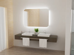 LED Wandspiegel Badspiegel mit Beleuchtung Badezimmer spiegel 60 70 80 90 100cm MI
