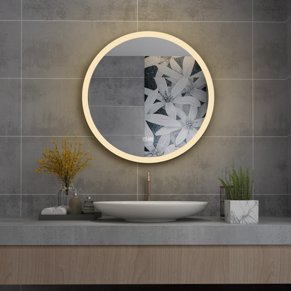 Moderner LED Badspiegel Mit Beleuchtung – Beschlagfrei, Rahmenlos, Wandmontage Moderner LED Badspiegel Mit Beleuchtung – Beschlagfrei, Rahmenlos, Wandmontage